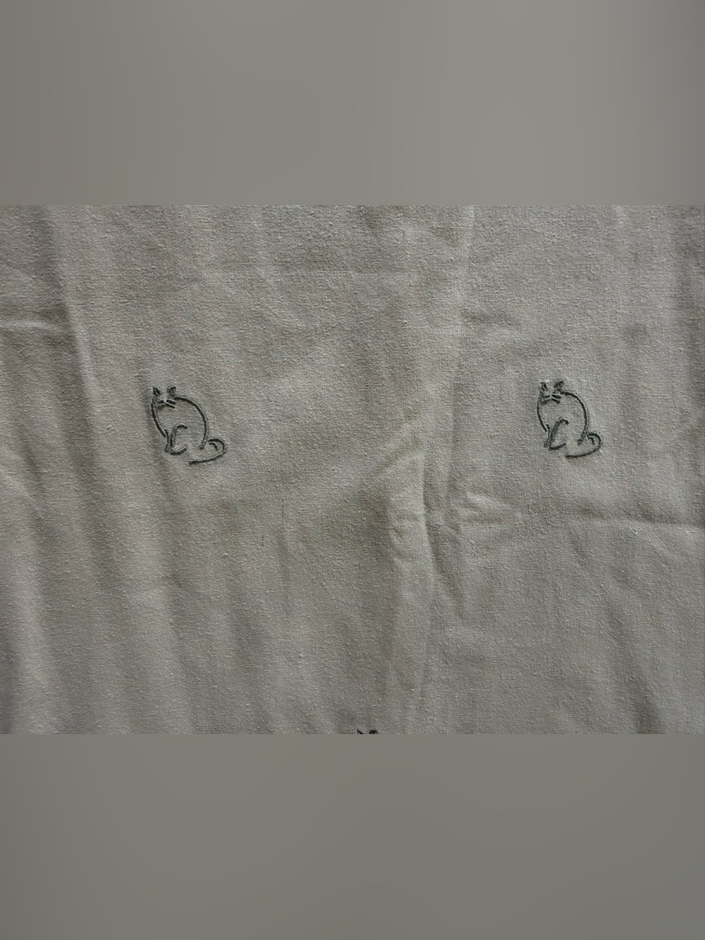Vintage Simply Silk Embroidered Cat 100% Silk Maxi Dress XL Ivory - Picture 2 of 5